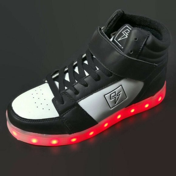 Electric Styles Shoes Electric Styles Led Shoes Mens Light Up Glow Sneakers High Top Bolt